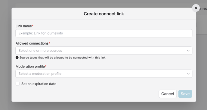 connect link - creation